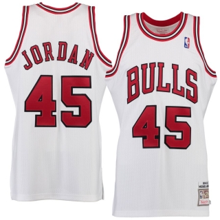 Men's Chicago Bulls Michael Jordan Mitchell & Ness White 1994-95 Home Authentic Jersey