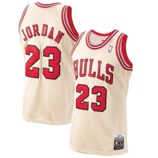Men's Chicago Bulls Michael Jordan Mitchell & Ness Gold 1995-96 Premium Gold Jersey