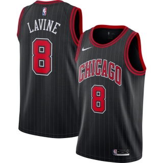 Men's Chicago Bulls Zach LaVine Nike Black Finished Swingman Jersey - Statement Edition
