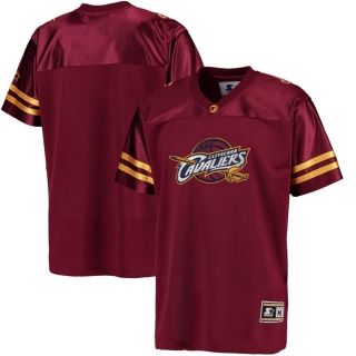 Men's Cleveland Cavaliers G-III Sports by Carl Banks Wine Football Jersey