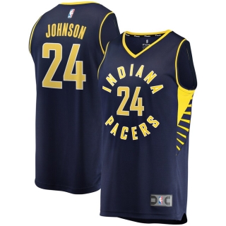 Men's Indiana Pacers Alize Johnson Fanatics Branded Navy Fast Break Replica Jersey - Icon Edition