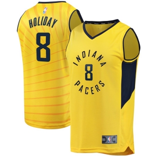 Men's Indiana Pacers Justin Holiday Gold Fast Break Player Replica Jersey - Statement Edition