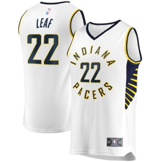 Men's Indiana Pacers TJ Leaf  White Fast Break Player Replica Jersey - Association Edition