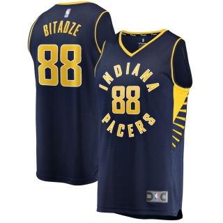 Men's Indiana Pacers Goga Bitadze Navy Fast Break Player Replica Jersey - Icon Edition