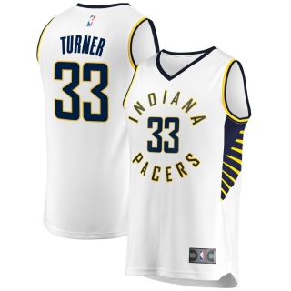 Men's Indiana Pacers Myles Turner Fast Break Replica Jersey - Association Edition