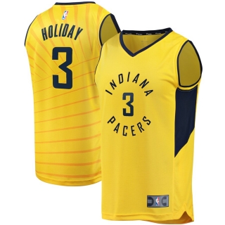 Men's Indiana Pacers Aaron Holiday Gold Fast Break Player Replica Jersey - Statement Edition
