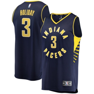 Men's Indiana Pacers Aaron Holiday  Navy Fast Break Replica Jersey - Icon Edition