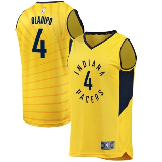 Men's Indiana Pacers Victor Oladipo Gold Fast Break Player Jersey - Statement Edition