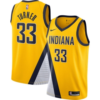 Men's Indiana Pacers Myles Turner Nike Gold Finished Swingman Jersey - Statement Edition