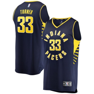 Men's Indiana Pacers Myles Turner Fanatics Branded Navy Fast Break Replica Jersey - Icon Edition