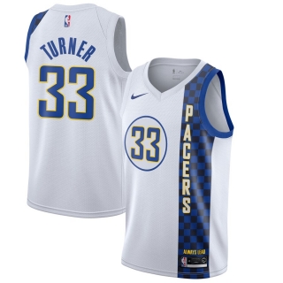 Men's Nike Myles Turner White Indiana Pacers 2019-20 Finished Swingman Jersey – City Edition