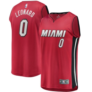 Men's Miami Heat Meyers Leonard Red Fast Break Replica Jersey - Statement Edition