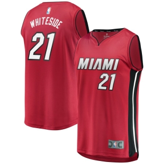 Men's Miami Heat Hassan Whiteside Red Fast Break Replica Jersey - Statement Edition