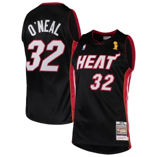 Men's Miami Heat Shaquille O'Neal Mitchell & Ness Black 2005-06 Authentic Jersey