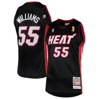 Men's Miami Heat Jason Williams Mitchell & Ness Black 2005-06 Authentic Jersey