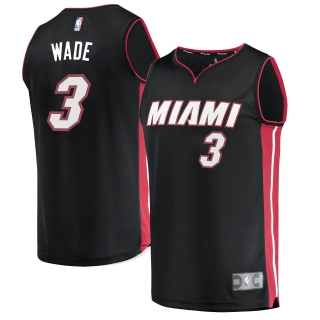 Men's Miami Heat Dwyane Wade Black Fast Break Replica Jersey - Icon Edition