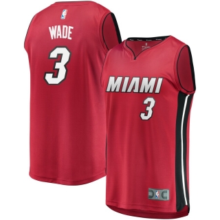 Men's Miami Heat Dwyane Wade Red Fast Break Replica Jersey - Statement Edition