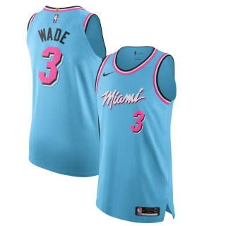 Men's Nike Dwyane Wade Blue Miami Heat 2019-20 Finished Authentic Jersey – City Edition