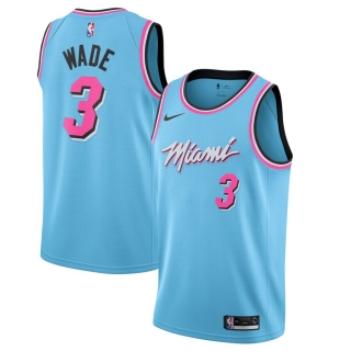 Men's Miami Heat Dwyane Wade Nike Blue 2019-20 Finished City Edition Swingman Jersey
