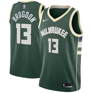 Men's Milwaukee Bucks Malcolm Brogdon Nike Green Swingman Jersey - Icon Edition