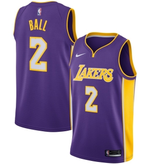 Men's Los Angeles Lakers Lonzo Ball Nike Purple Swingman Jersey Statement Edition