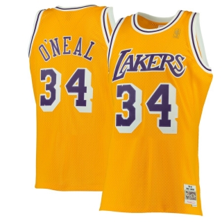 Men's Los Angeles Lakers Shaquille O'Neal Mitchell & Ness Gold 1996-97