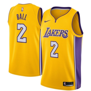 Men's Los Angeles Lakers Lonzo Ball Nike Yellow Swingman Jersey - Icon Edition