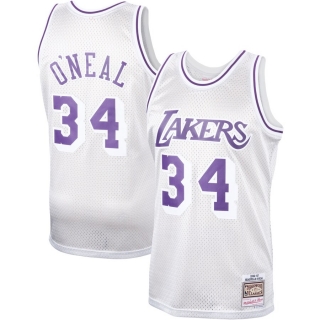 Shaquille O'Neal Los Angeles Lakers Mitchell & Ness Hardwood Classics Platinum Swingman Jersey