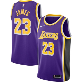Men's Los Angeles Lakers LeBron James Nike Purple Replica Swingman Jersey - Statement Edition