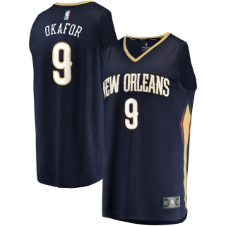 Men's New Orleans Pelicans Jahlil Okafor Fanatics Branded Navy Fast Break Road Player Jersey