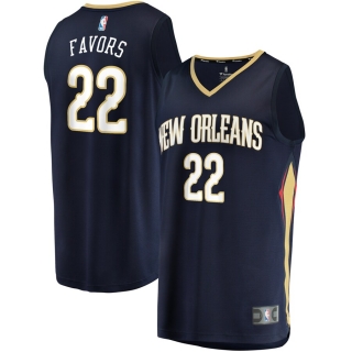 Men's New Orleans Pelicans Derrick Favors Fanatics Branded Navy Fast Break Replica Jersey - Icon Edition