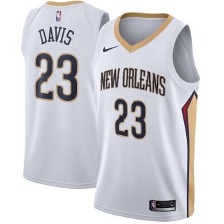 Men's New Orleans Pelicans Anthony Davis Nike White Swingman Jersey - Association Edition