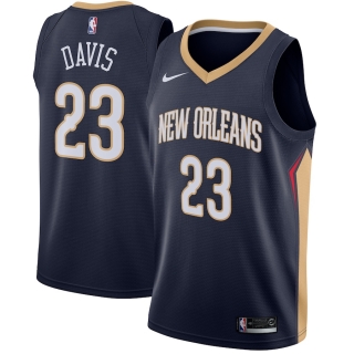 Men's New Orleans Pelicans Anthony Davis Nike Navy Swingman Jersey - Icon Edition