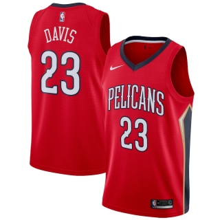 Men's New Orleans Pelicans Anthony Davis Nike Red Swingman Jersey Statement Edition
