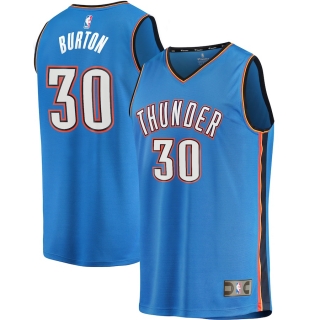 Men's Oklahoma City Thunder Deonte Burton Fanatics Branded Fast Break Player Jersey - Icon Edition
