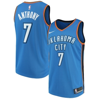 Men's Oklahoma City Thunder Carmelo Anthony Nike Blue Swingman Jersey - Icon Edition