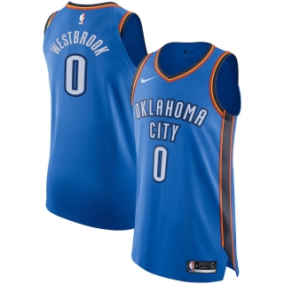 Men's Oklahoma City Thunder Russell Westbrook Nike Blue Authentic Player Jersey - Icon Edition