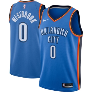 Men's Oklahoma City Thunder Russell Westbrook Nike Blue Swingman Jersey - Icon Edition