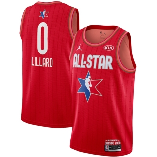 Men's Damian Lillard Jordan Brand Red 2020 NBA All-Star Game Swingman Finished Jersey