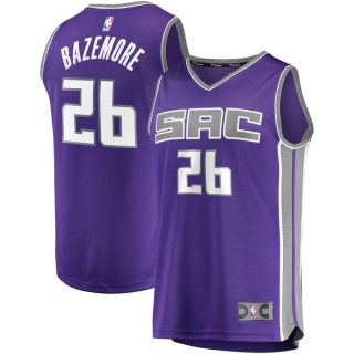 Men's Sacramento Kings Kent Bazemore Fanatics Branded Purple Fast Break Road Player Jersey