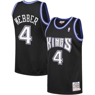 Men's Sacramento Kings Chris Webber Mitchell & Ness Black 1998-99 Jersey