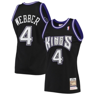 Men's Sacramento Kings Chris Webber Mitchell & Ness Black 1998-99 Authentic Jersey