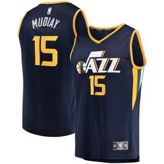 Men's Utah Jazz Emmanuel Mudiay Fanatics Branded Navy Fast Break Road Player Jersey