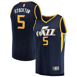 Men's Utah Jazz David Stockton Fanatics Branded Navy Fast Break Player Jersey - Icon Edition