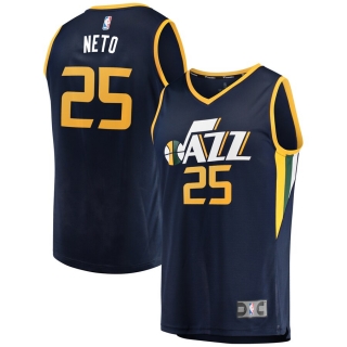 Men's Utah Jazz Raul Neto Fanatics Branded Navy Fast Break Replica Player Jersey - Icon Edition