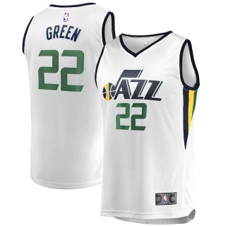 Men's Utah Jazz Jeff Green Fanatics Branded White Fast Break Player Jersey - Association Edition