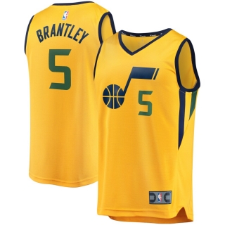 Men's Utah Jazz Jarrell Brantley Fanatics Branded Gold Fast Break Player Jersey - Statement Edition