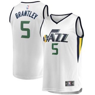 Men's Utah Jazz Jarrell Brantley Fanatics Branded White Fast Break Player Jersey - Association Edition