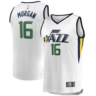Men's Utah Jazz Juwan Morgan Fanatics Branded White Fast Break Player Jersey - Association Edition