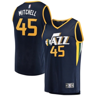 Men's Utah Jazz Donovan Mitchell Fanatics Branded Navy Fast Break Replica Player Jersey - Icon Edition